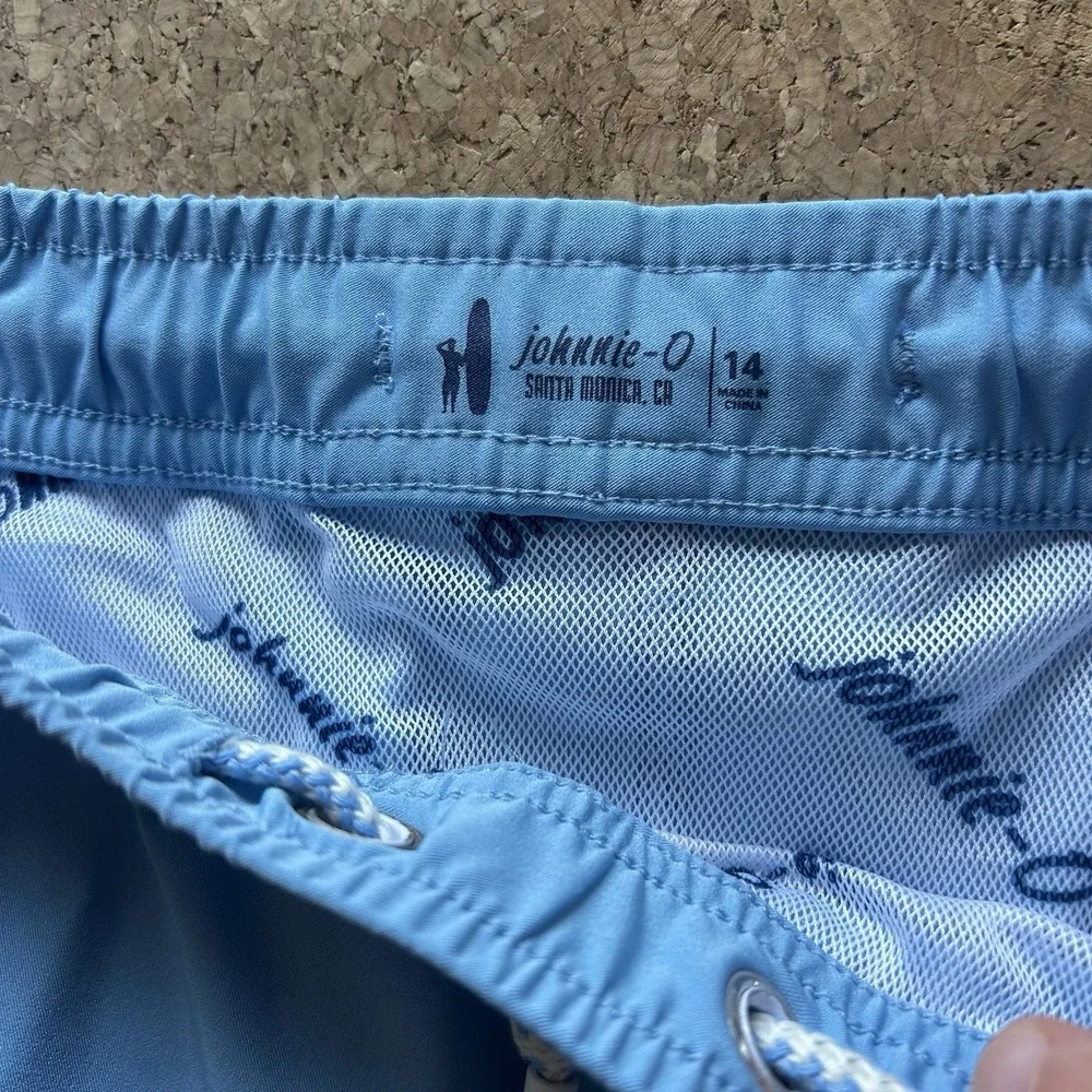 Johnnie-O Boys Swim Trunks Color Lake Style Tully Mesh Liner Sz 14
